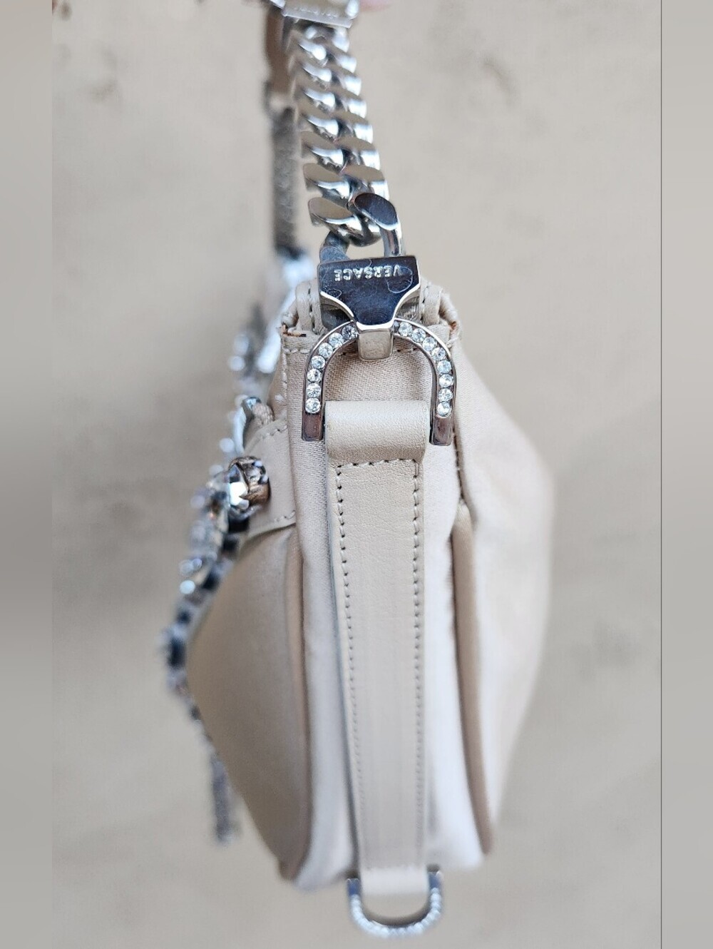 Versace Repeat Crystal Embellished Hobo Bag - Y2K - RARE - Picture 4 of 11